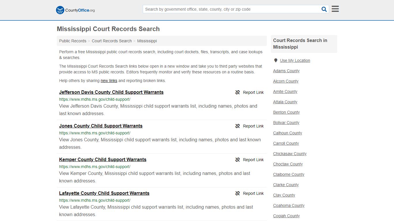 Court Records Search - Mississippi (Adoptions, Criminal ...